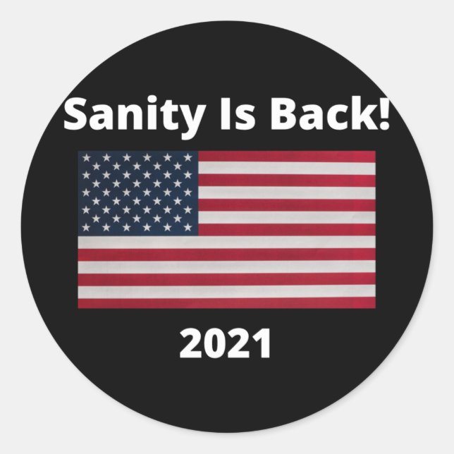 Sticker Rond Sanité est de retour (Devant)