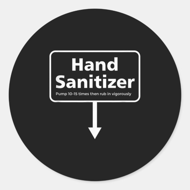 Sticker Rond Sanitizer à main pour hommes - Amusant Adulte Noël (Devant)