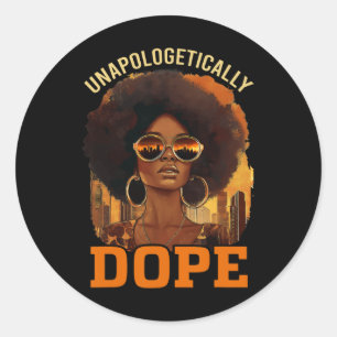Sticker Rond Sans apologisme drogue Black Pride Melanin Africai