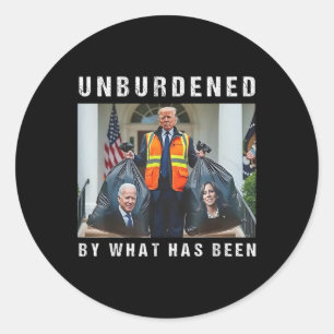 Sticker Rond Sans Comble De Ce Qui A Été Drôle Trump Biden Kama