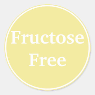 Sticker Rond Sans Fructose. Pas de fructose. Alimentation santé