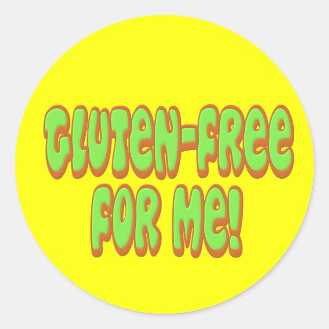 Sticker Rond Sans gluten pour moi (Devant)