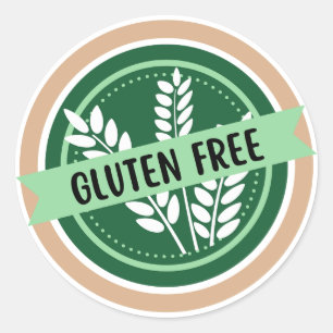 Sticker Rond Sans gluten, sans gluten, coeliaque