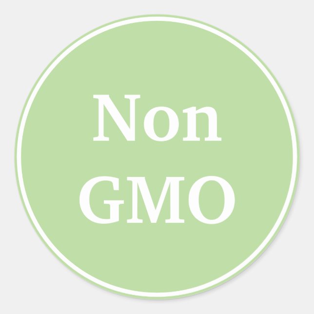 Sticker Rond Sans OGM. Vert. (Devant)