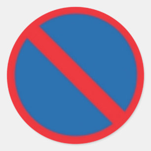 Sticker rond sans panneau de circulation de statio