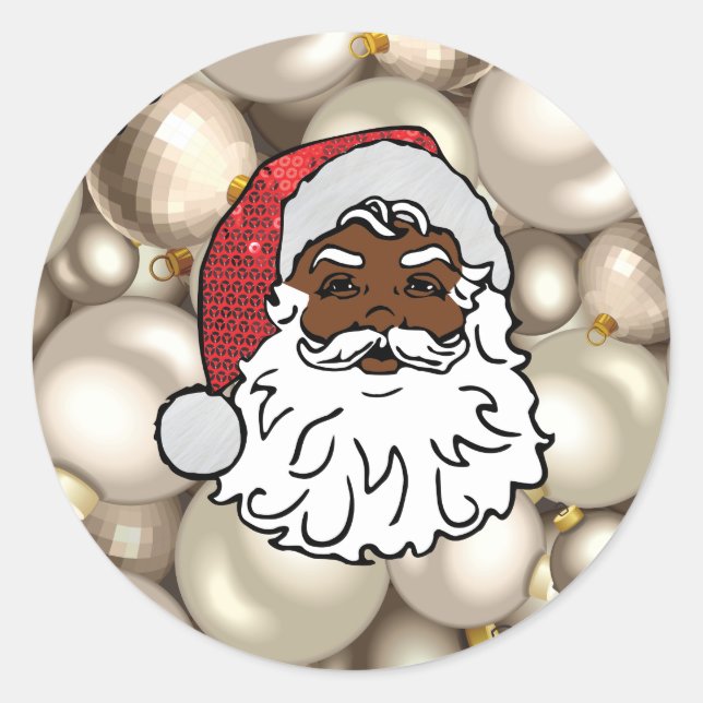 Sticker Rond santa claus (Devant)
