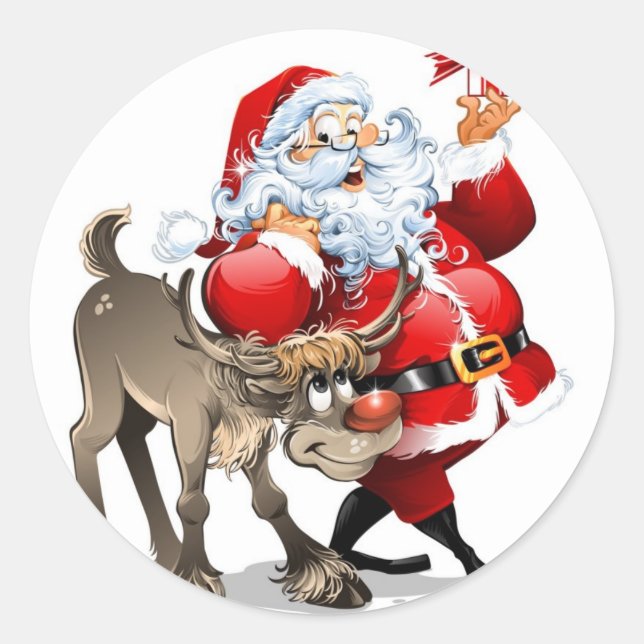 Sticker Rond Santa Claus (Devant)