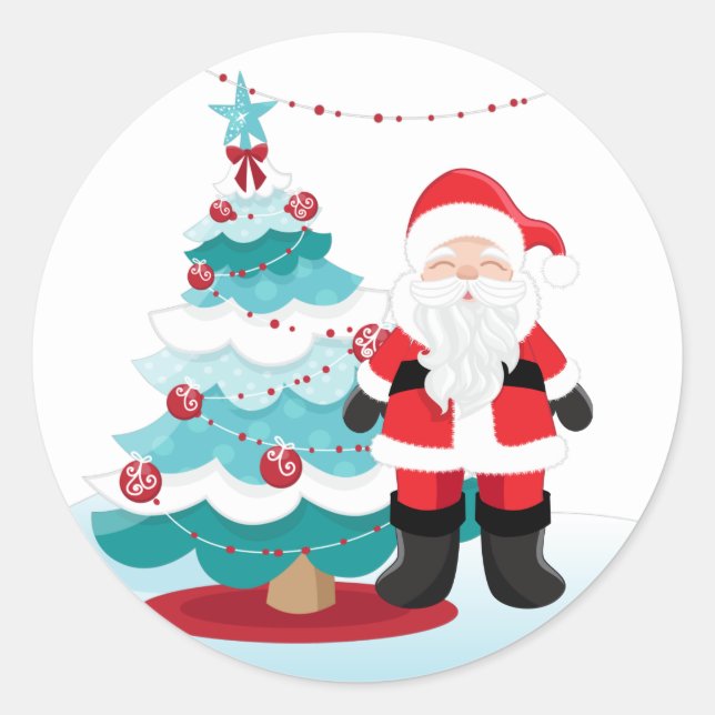 Sticker Rond Santa Claus (Devant)