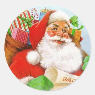 Sticker Rond Santa Claus