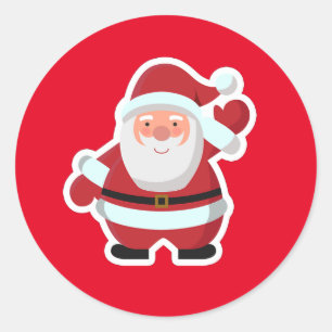 Sticker Rond Santa Claus