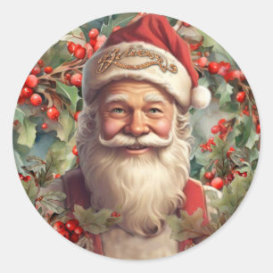 Sticker Rond Santa Claus Saint Nicholas