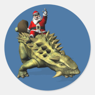Sticker Rond Santa Claus Sur Talarurus