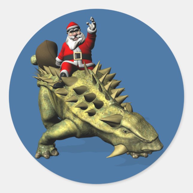Sticker Rond Santa Claus Sur Talarurus (Devant)