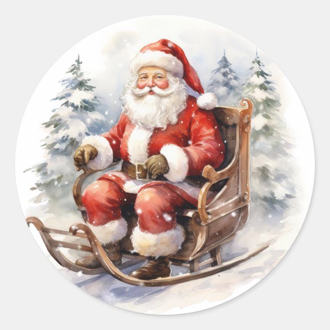 Sticker Rond Santa Clause (Devant)