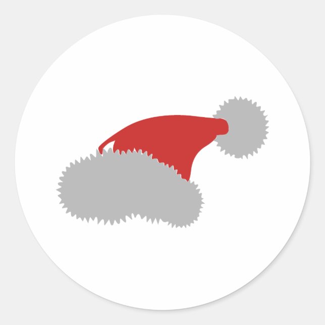 Sticker Rond Santa Hat (Devant)