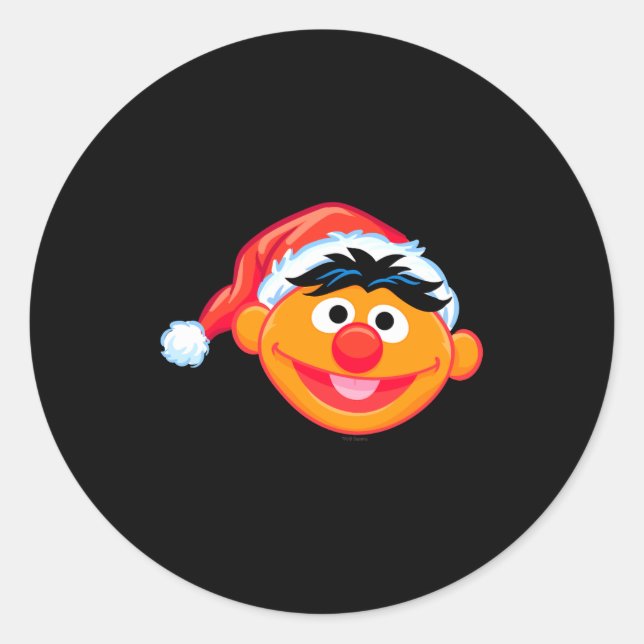 Sticker Rond Santa Hat Ernie  (Devant)
