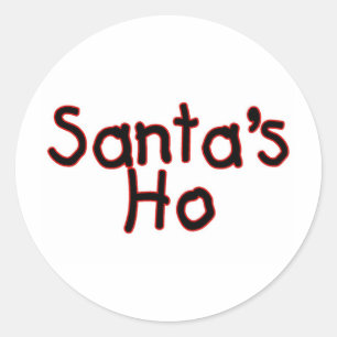 Sticker Rond Santa Ho