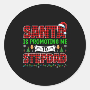 Sticker Rond Santa Me Propose Au Poste De Beau-Père Xmas En Att