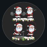 Sticker Rond Santa Weightlifting Christmas Gym Deadlift<br><div class="desc">Si vous aimez la forme physique, Toute personne qui aime l'haltérophilie, l'haltérophilie, l'entraînement de poids et d'haltérophilie est formidable avec cette tenue de fitness. soulever des poids, pousser et tirer à la salle de sport. Une chemise d'entraînement amusante. Si vous êtes un parent mais aussi pomper du fer par cette...</div>