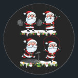 Sticker Rond Santa Weightlifting Christmas Gym Deadlift<br><div class="desc">Si vous aimez la forme physique, Toute personne qui aime l'haltérophilie, l'haltérophilie, l'entraînement de poids et d'haltérophilie est formidable avec cette tenue de fitness. soulever des poids, pousser et tirer à la salle de sport. Une chemise d'entraînement amusante. Si vous êtes un parent mais aussi pomper du fer par cette...</div>