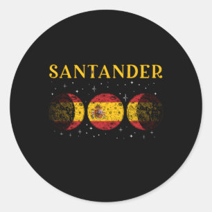 Sticker Rond Santander Espagne Drapeau vacances Espagne