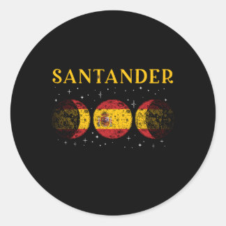 Sticker Rond Santander Espagne Drapeau vacances Espagne