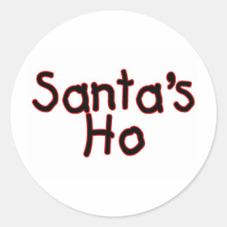 Sticker Rond Santas Ho