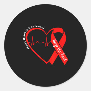 Sticker Rond Santé cardiaque Maladie cardiaque Sensibilisation 