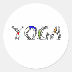 Sticker Rond santé de forme physique de yoga