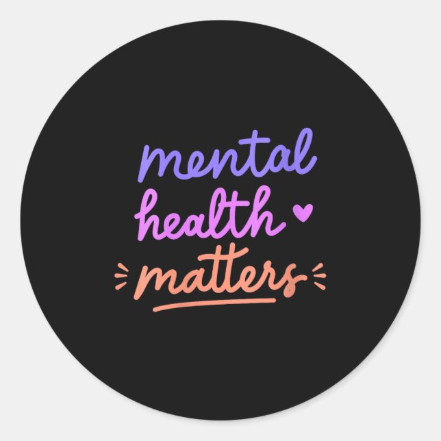 Sticker Rond Santé mentale des femmes S col V (Devant)