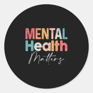Sticker Rond Santé mentale mettre fin à la stigmatisation santé