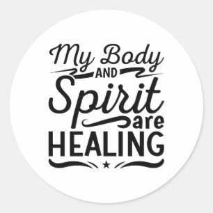 Sticker Rond Santé Mentale Mon Corps Et Mon Esprit Anxiété Anxi