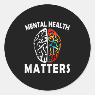 Sticker Rond Santé Mentale S Cerveau Humain Sensibilisation à l
