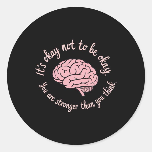 Sticker Rond Santé Mentale S - Force Dans La Vulnérabilité Well (Devant)