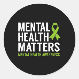 Sticker Rond Santé Mentale S Hommes Femmes Enfants Sensibilisat