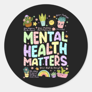 Sticker Rond Santé mentale S Mois de sensibilisation à la santé