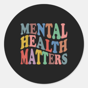 Sticker Rond Santé mentale S Rétro Super en santé mentale