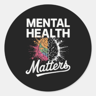 Sticker Rond Santé Mentale S Sensibilisation à la maladie céréb
