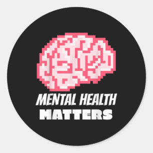 Sticker Rond Santé mentale S Sensibilisation Cerveau humain San