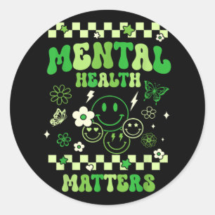 Sticker Rond Santé Mentale S Smile Super Santé Mentale