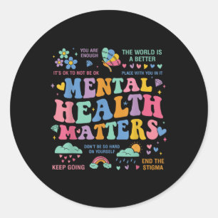 Sticker Rond Santé mentale Super Floral Mental Health Awards