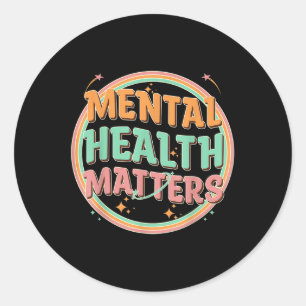 Sticker Rond Santé mentale super S Sensibilisation mentale huma