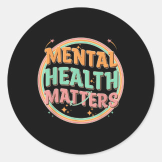 Sticker Rond Santé mentale super S Sensibilisation mentale huma