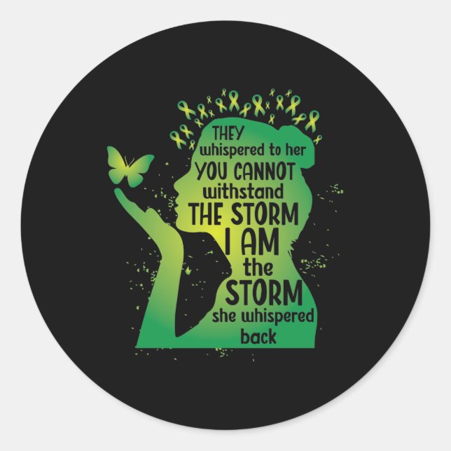 Sticker Rond Santé mentale verte (Devant)