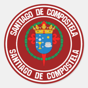 Sticker Rond Santiago de Compostela Round Emblem