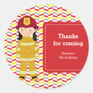 Sticker Rond Sapeur-pompier