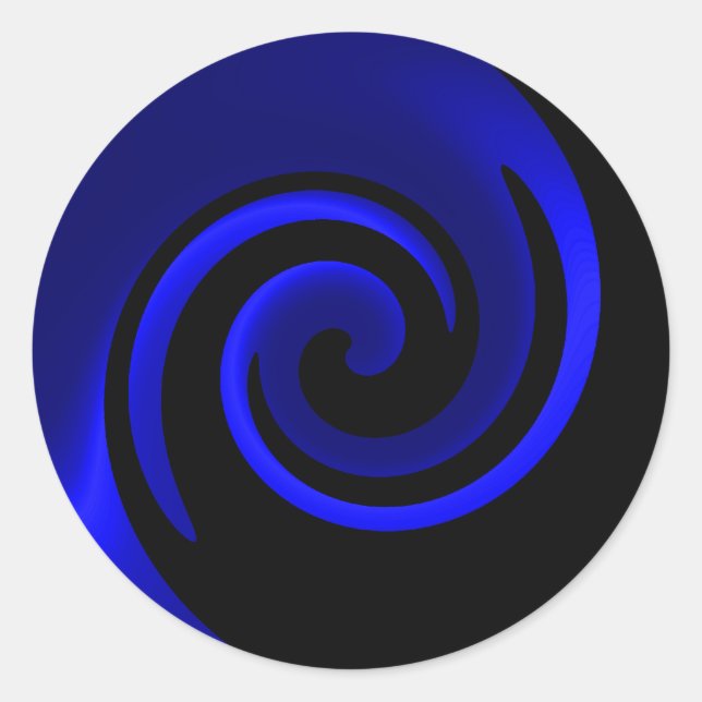 Sticker Rond Saphir Bleu (Devant)