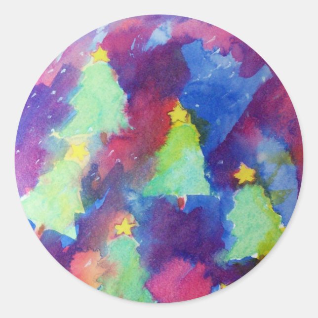 STICKER ROND SAPIN DE NOËL (Devant)