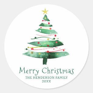 STICKER ROND SAPIN DE NOËL MODERNE
