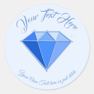 Sticker Rond Sapphire Gemstone. Bijouterie. 45 Anniversaire du